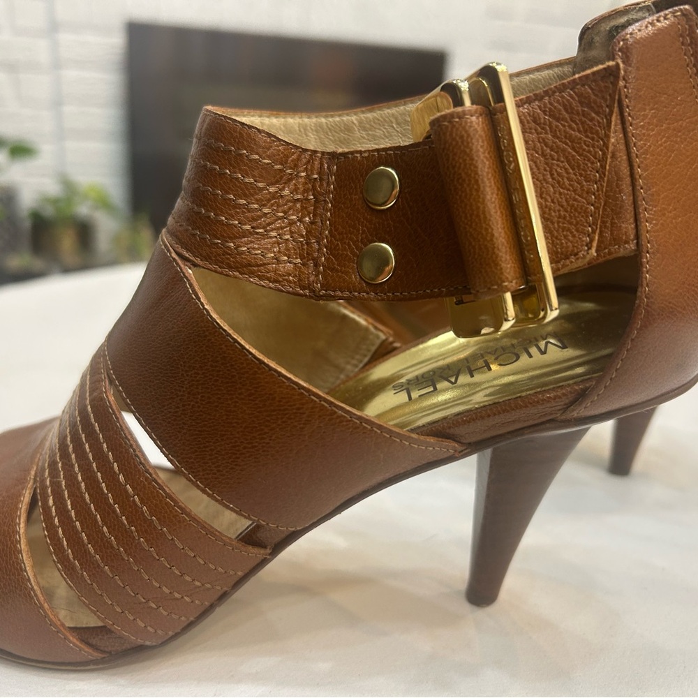 Michael Kors Tan Leather Strappy Heels